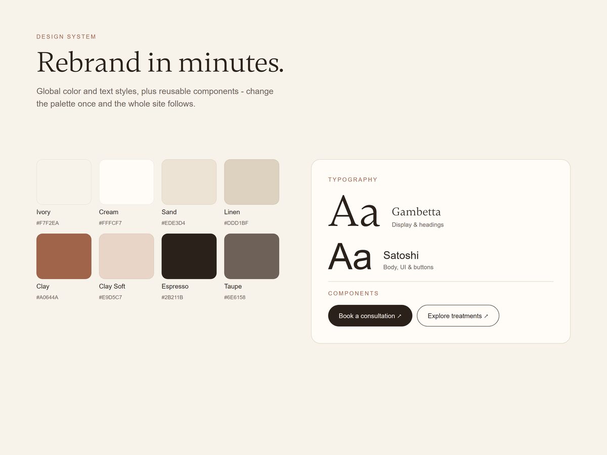 Global color and text styles
