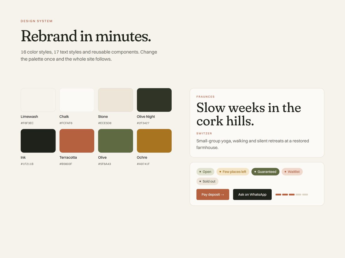 Global color and text styles